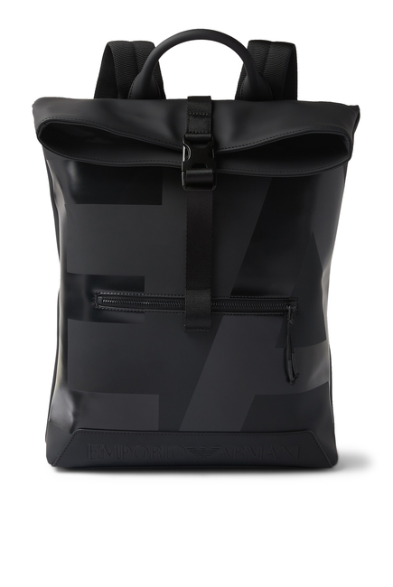 Slim Backpack With Oversized EA Logo